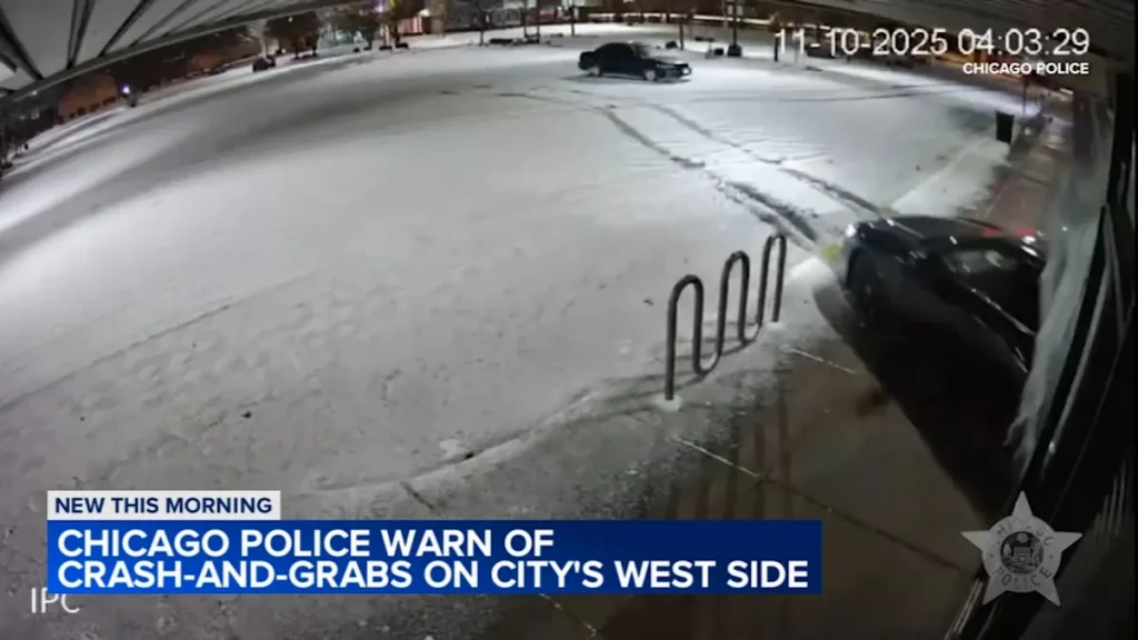 Crash-and-grab thieves slam stolen car into Garfield Park business: VIDEO