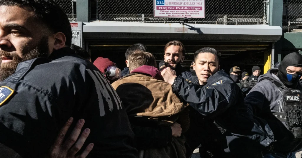 Protesters arrested after blocking federal agents in NYC