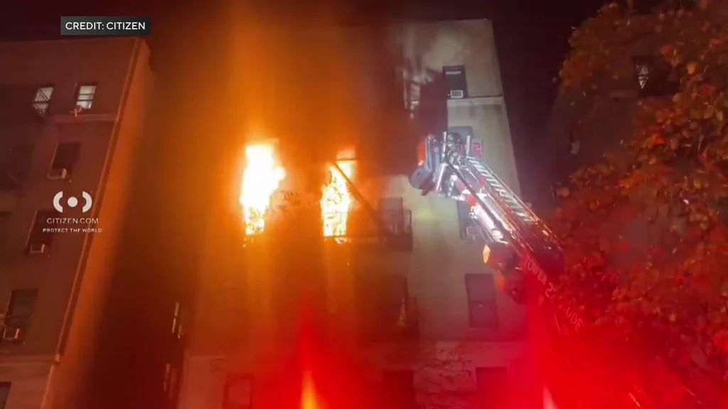 9 injured in Washington Heights apartment building fire
