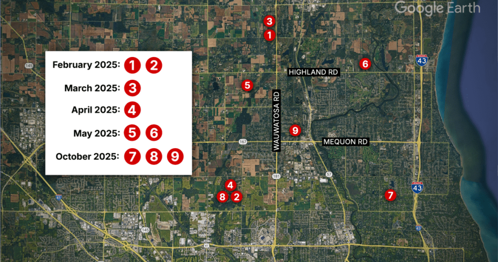 Open records requests show South American crime ring has targeted nearly every corner of Mequon this year