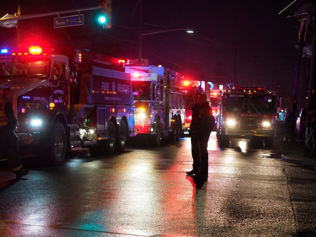 Four-alarm fire engulfs 3 homes in N.J. town