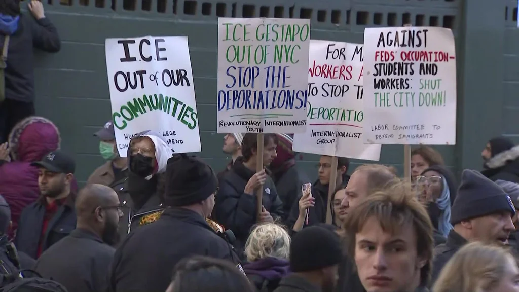 NYPD detains several protesters at anti-ICE demonstration in Lower Manhattan, police sources say