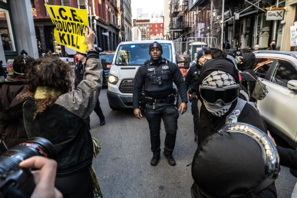Protesters Arrested for Blocking ICE Officers in New York
