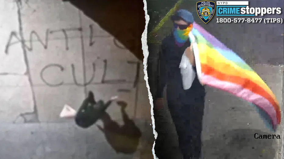 Pride flag-carrying suspect accused of scrawling ‘anti-Christian statements’ on 3 NYC churches