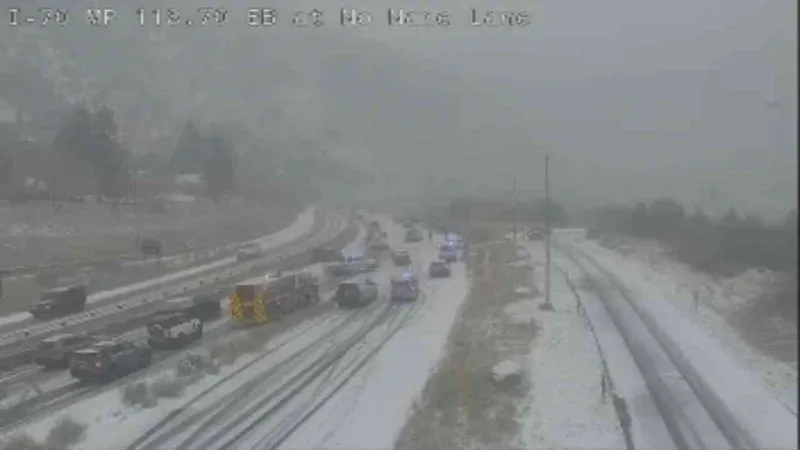 50 cars crash in multiple pileups on I-70 amid winter weather