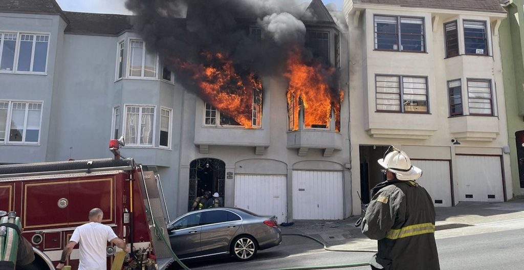 Porta-Potty Catches Fire Outside Alamo Square Home of Dog Walker Targeted in Racists Threats