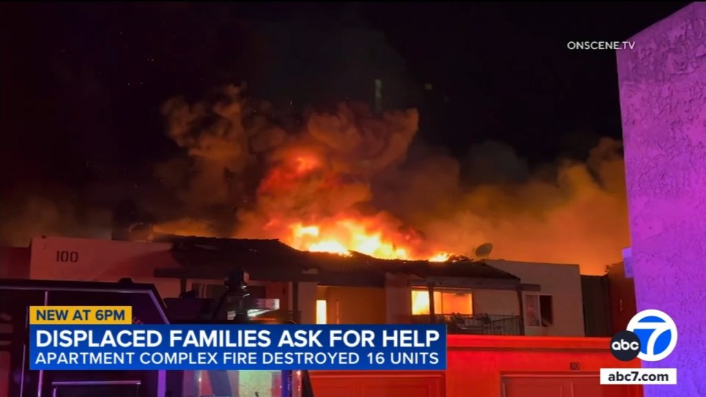 More than a dozen Rialto families left homeless after 4-alarm apartment complex fire