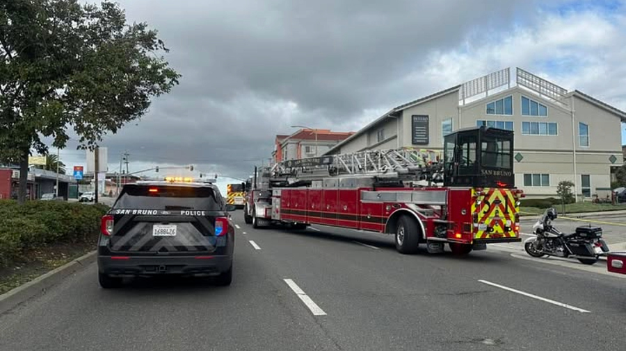 Elderly driver dies after car collision into San Bruno building