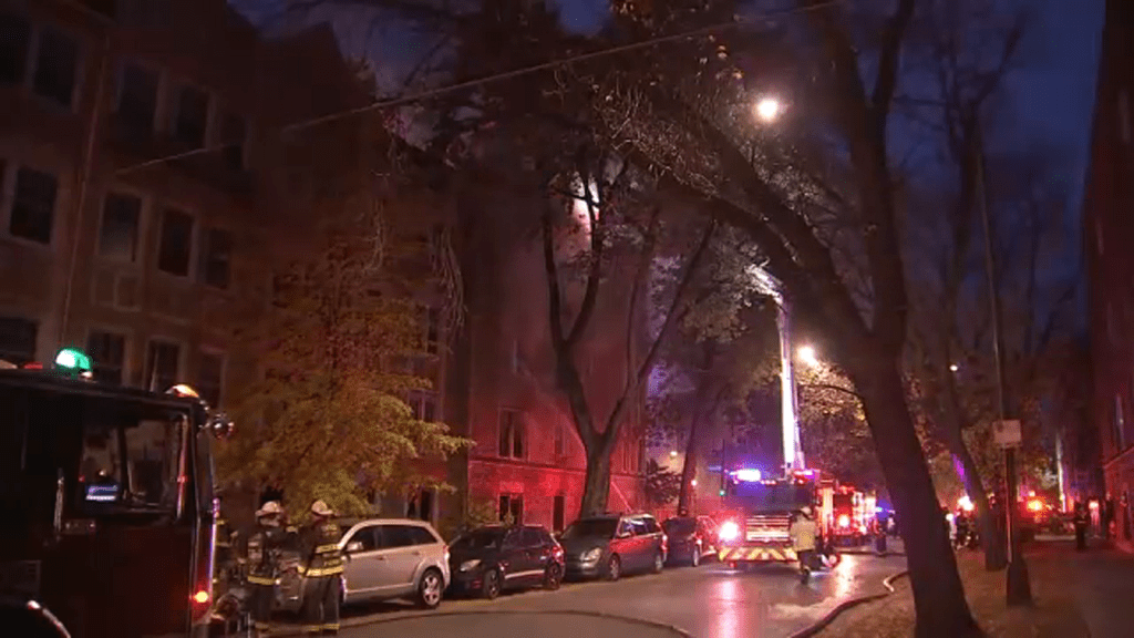 Chicago firefighters battle building fire in South Shore