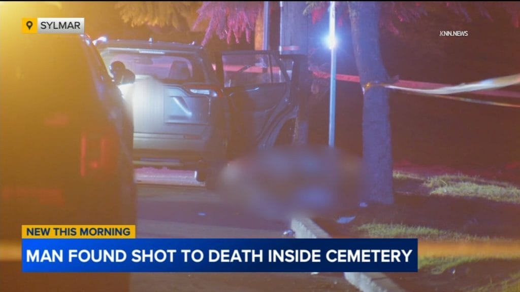 Man found shot to death at Sylmar cemetery
