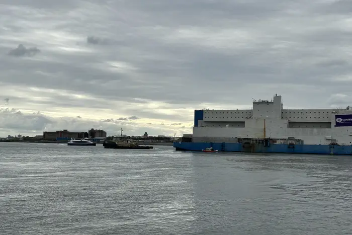 NYC casts away floating jail, scorned by critics as ‘modern-day slave ship’