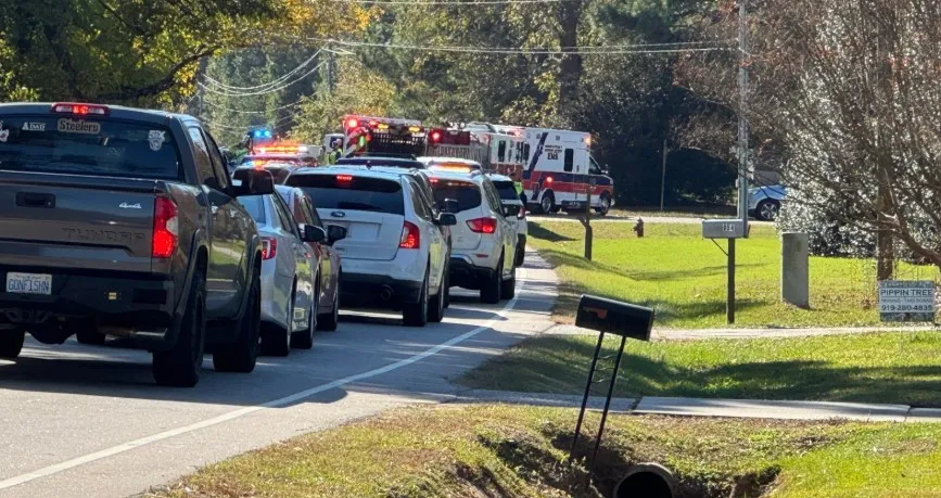 Police investigate after motorcycle and vehicle involved in crash in Clayton