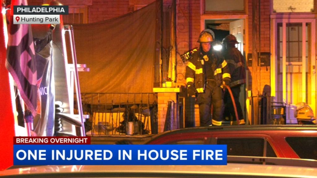 1 hurt, 2 others rescued from house fire in Philadelphia’s Hunting Park section