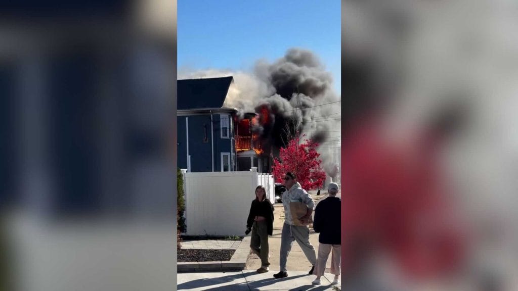 9 people displaced as large fire breaks out at Mass. home