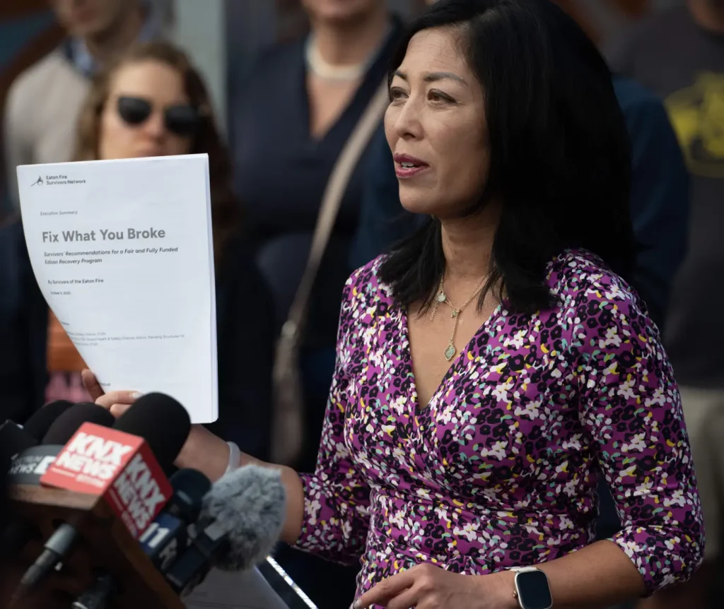 Eaton fire victims ask Gov. Newsom for help persuading SCE to provide housing relief