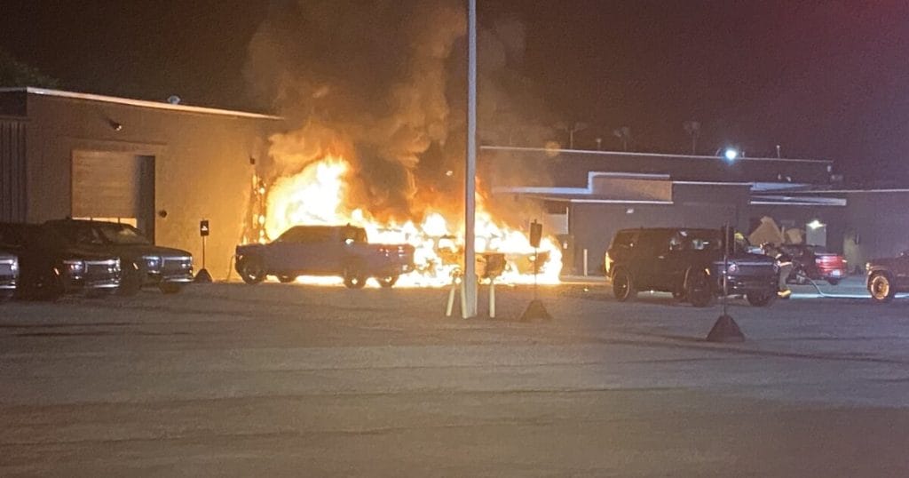 Firefighters battle overnight blaze involving several electric vehicles