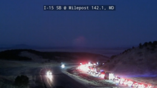 Vehicle fire causes major backup on I-15, expect delays