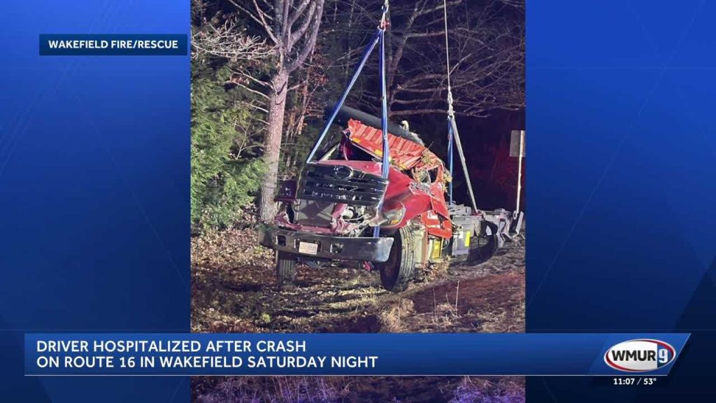 Driver injured after rollover crash on Route 16 in Wakefield