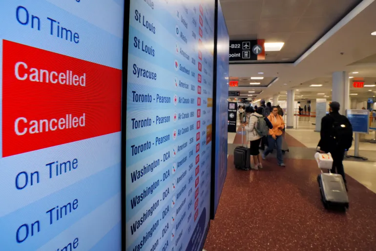Thousands of US flights cancelled, delayed as government shutdown continues