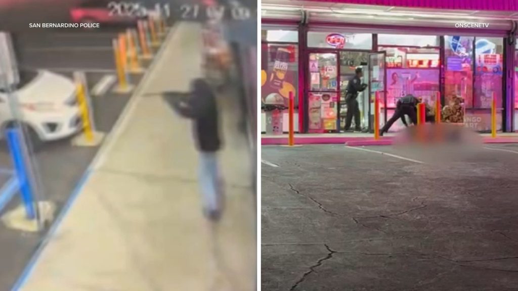 Robbery suspect armed with rifle shot and killed by officers, San Bernardino police say