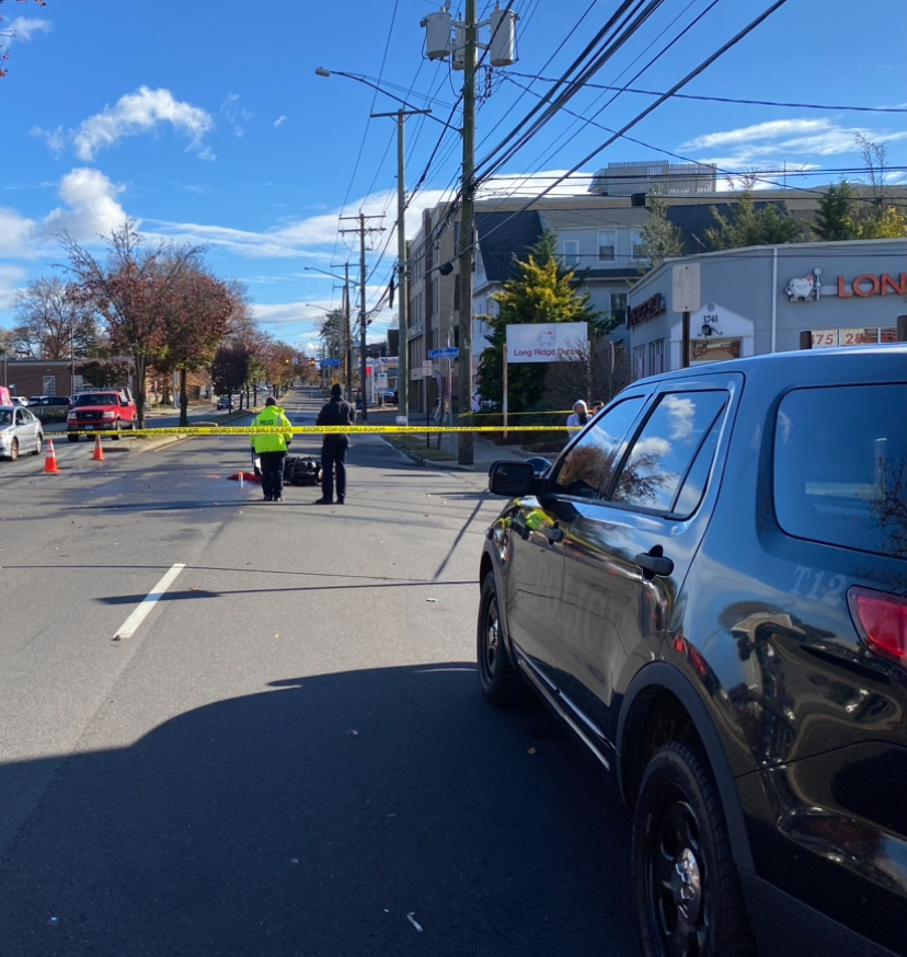 Motorcyclist hospitalized with critical injuries after colliding with vehicle in Bridgeport
