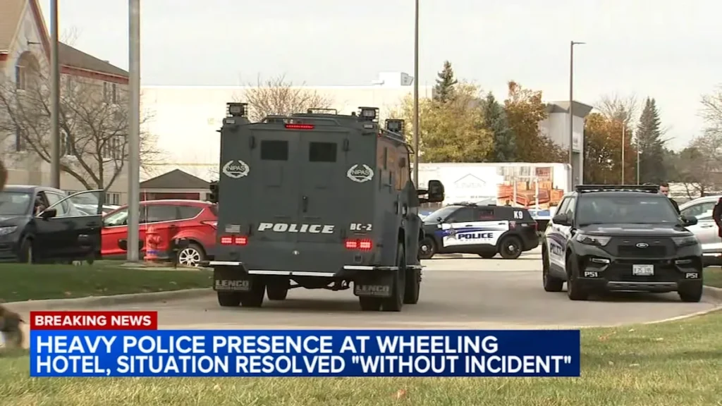 Man shot at north suburban hotel, Wheeling police say