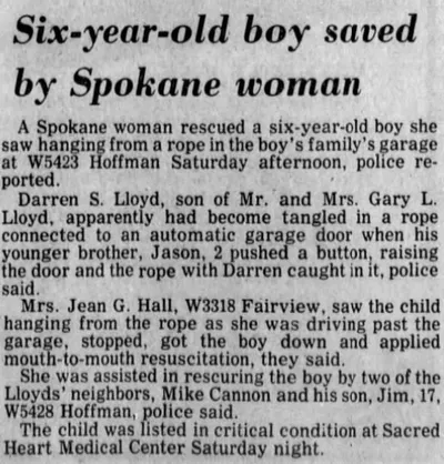 This day in history: A freak accident with a rope nearly claimed a 6-year-old’s life, and a local football player wasn’t so lucky – Sun, 09 Nov 2025 PST