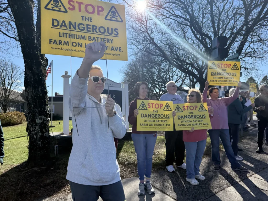 Dozens blast proposed Terra-Gen battery plant at Kingston protest