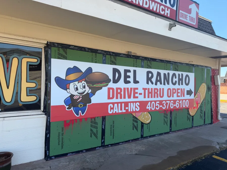 Mustang’s Del Rancho sees sales drop after driver crashes through the side of the building