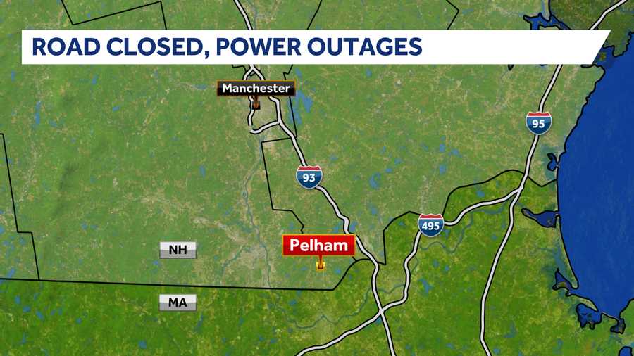 Mammoth Road in Pelham closed after crash; nearly 1,000 customers without power