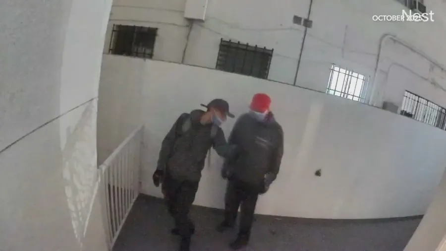 Masked men caught on surveillance casing Los Angeles condos for the third time this year