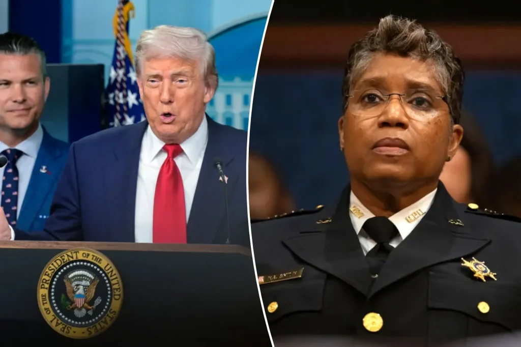 DC police chief accused of fudging crime data in blistering report days after resignation announced