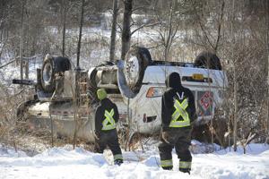 Fuel tanker rolls over in Wethersfield