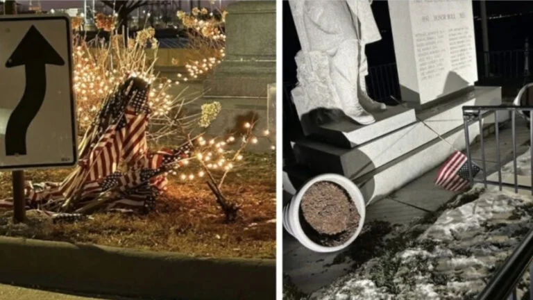 American flags vandalized at South Boston memorials, sparking response from officials