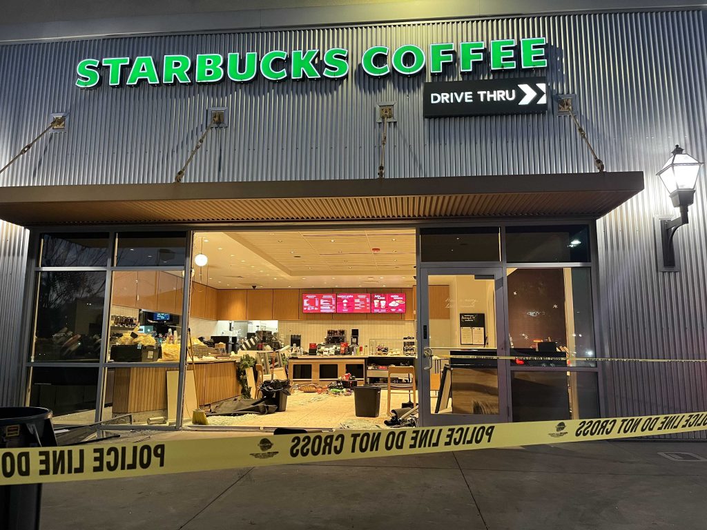 Customer injured after vehicle drives into a Lodi Starbucks, city says