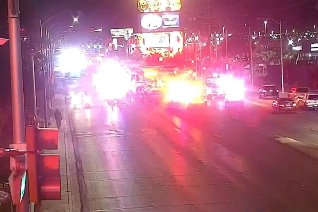 Pedestrian with life-threatening injuries after crash in south Las Vegas