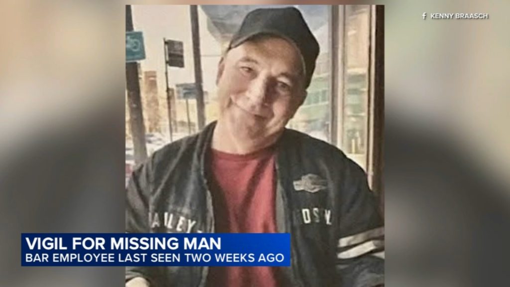 Family holds vigil for father, longtime Merrionette Park bar employee who went missing 2 weeks ago