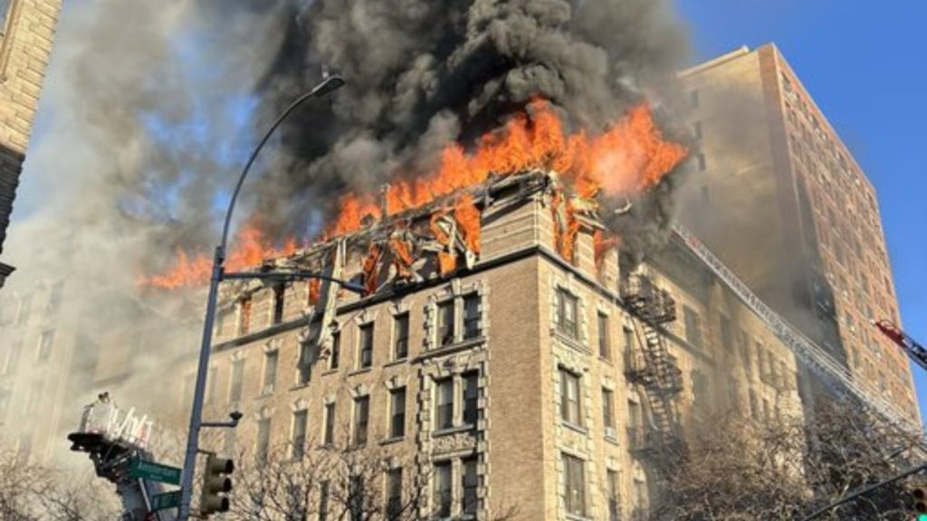 2 injured in 3-alarm fire burning through Upper West Side apartment building