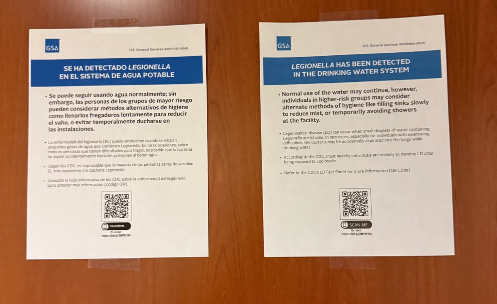 Legionnaires’ disease warnings appear at Orange federal courthouse