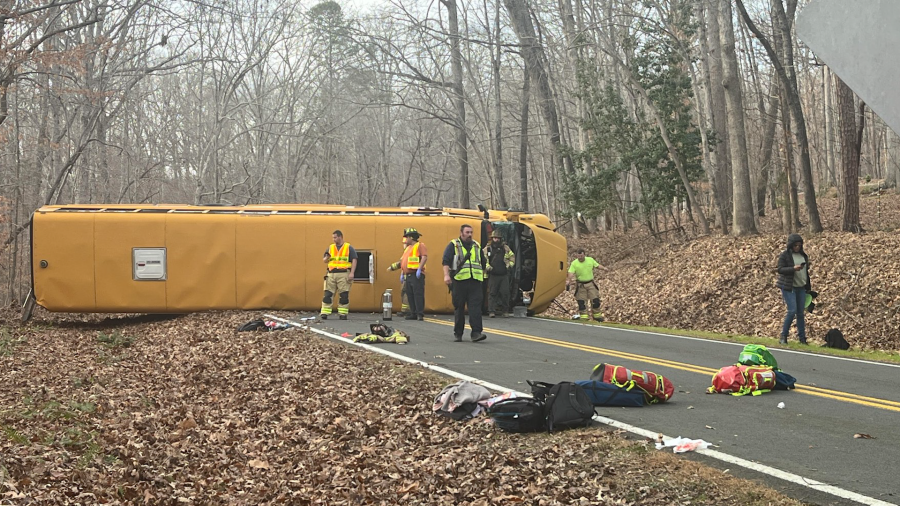 New photos show ‘scary’ moments after Durham school bus overturned; students released from hospital