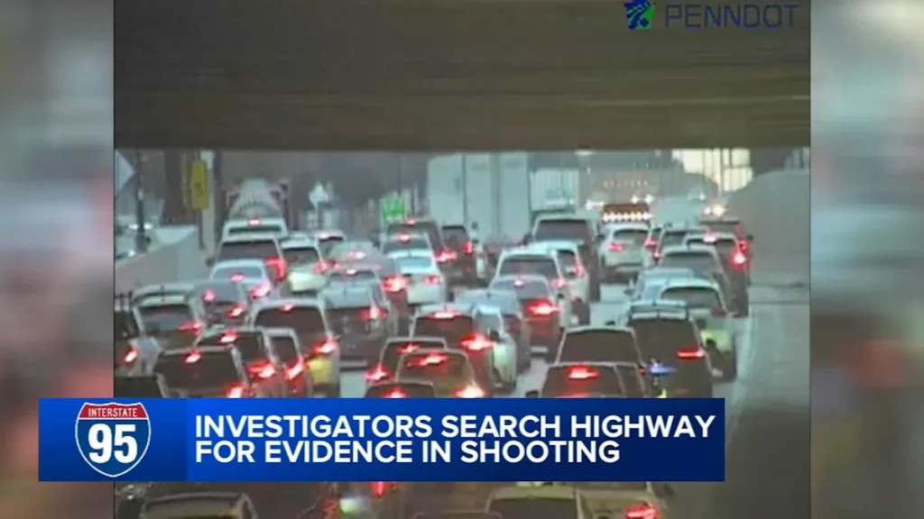 Driver injured by gunfire on I-95 in South Philadelphia