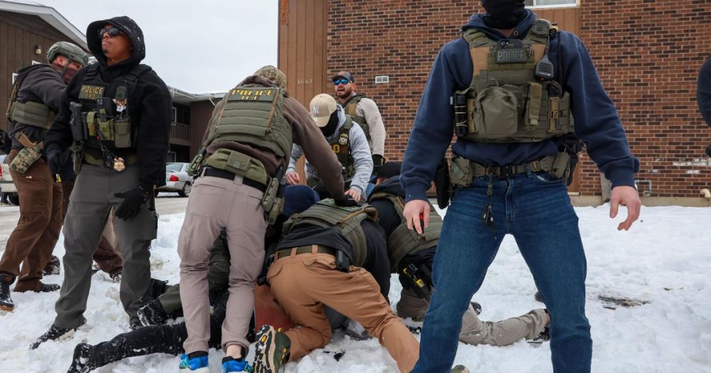 Federal immigration agents use tear gas on crowd of protesters in Elgin