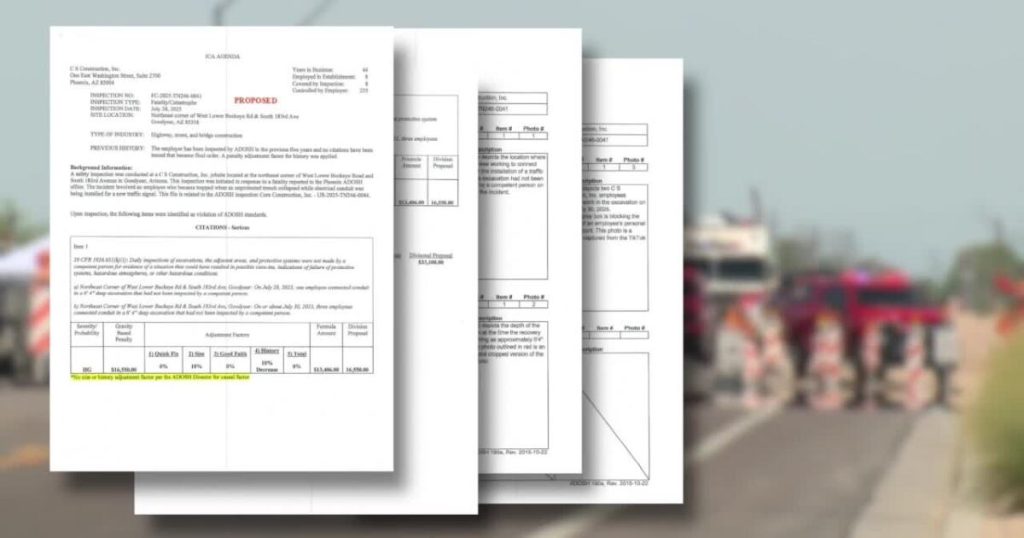 Two Valley construction companies face fines after a deadly trench collapse in Goodyear