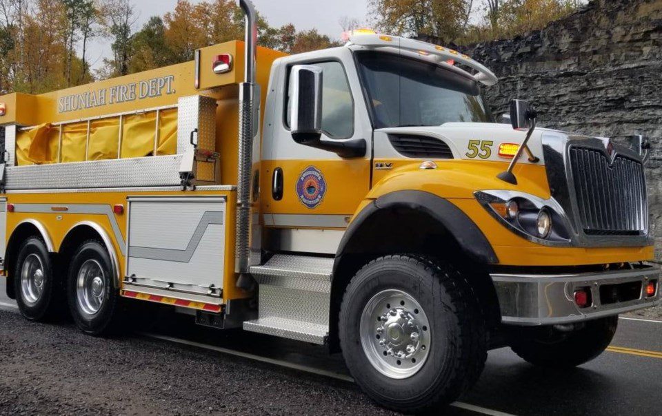 Shuniah firefighters battling shed fire