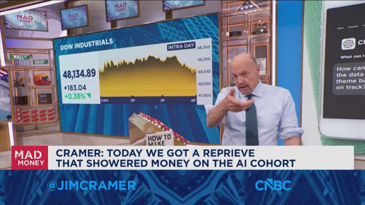 Data center stocks can get on track if OpenAI raises money, Jim Cramer says
