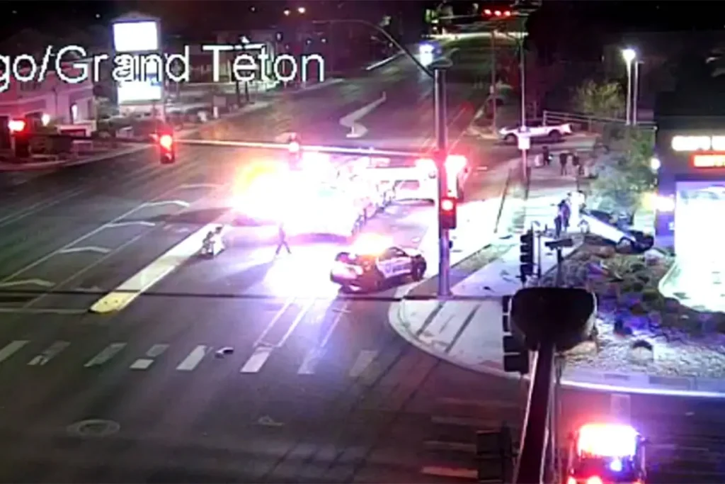 Driver dies after crashing into pole in northwest Las Vegas, police say