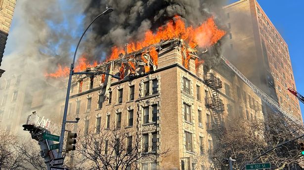 New York fire LIVE: Huge blaze engulfs apartment block as flames pour from building