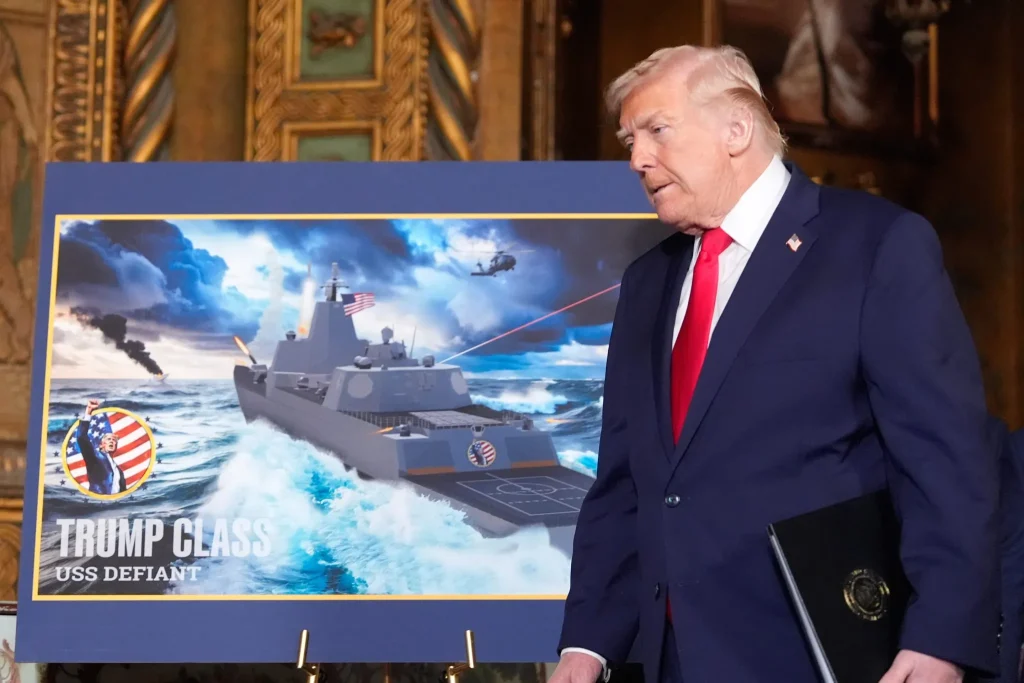 Trump says he will lead the design of his new class of warships along with the Navy ‘because I’m a very aesthetic person’