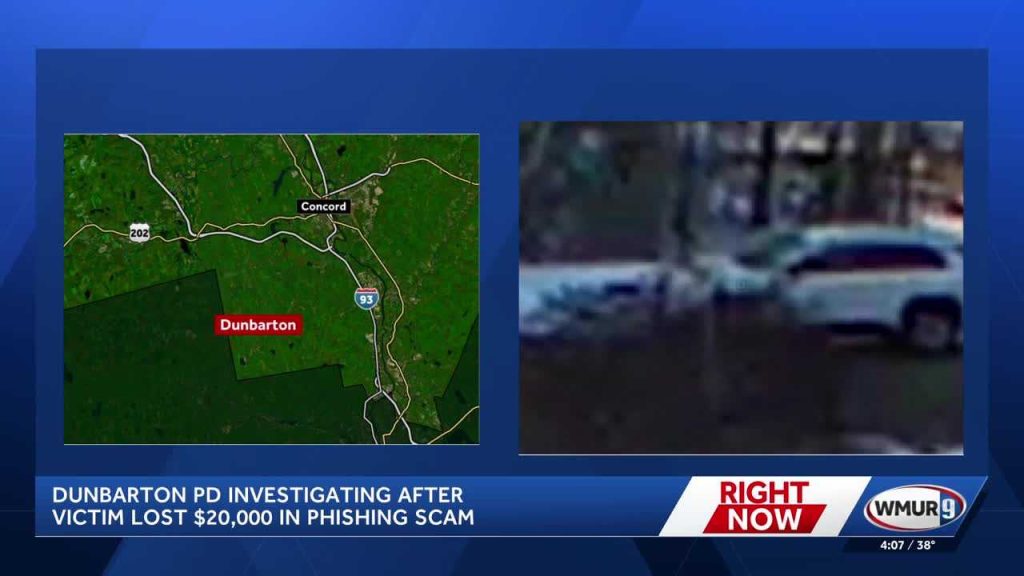 Dunbarton police search for vehicle tied to $20,000 phishing scam