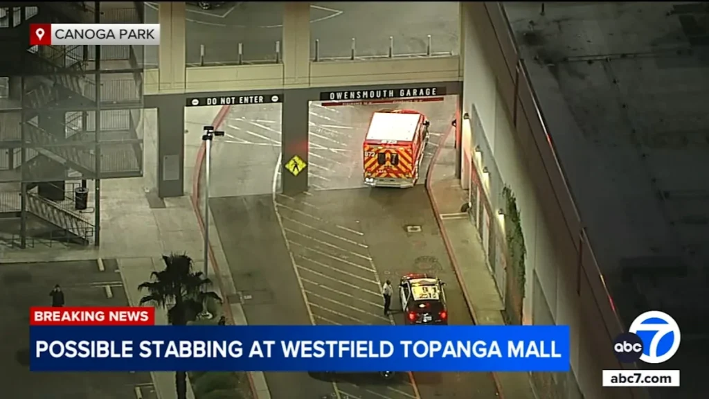 2 stabbed during robbery attempt at Westfield Topanga Mall in Canoga Park